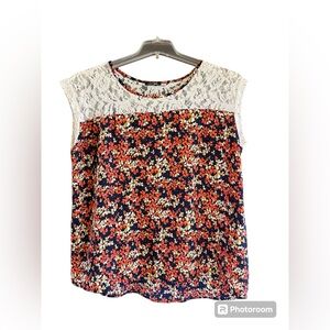 Papermoon Floral and Lace Top